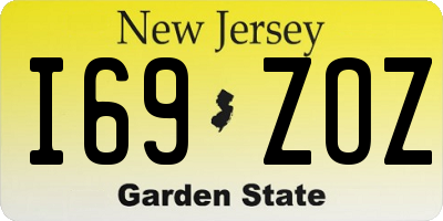 NJ license plate I69ZOZ