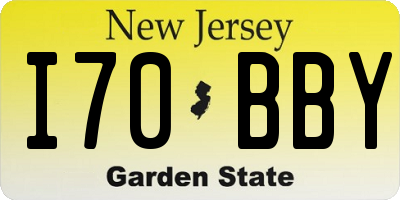 NJ license plate I70BBY