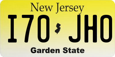NJ license plate I70JHO