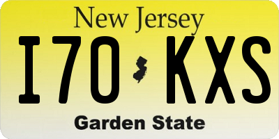 NJ license plate I70KXS