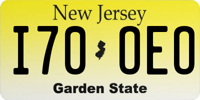NJ license plate I70OEO