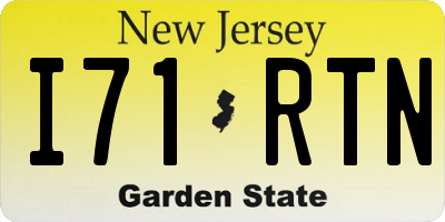 NJ license plate I71RTN