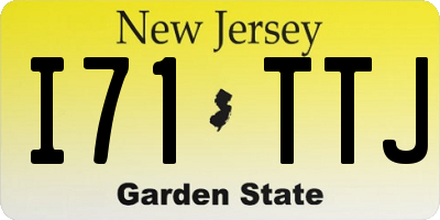 NJ license plate I71TTJ