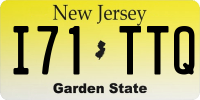 NJ license plate I71TTQ
