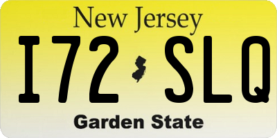 NJ license plate I72SLQ