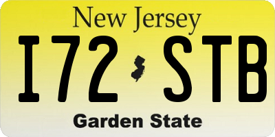 NJ license plate I72STB