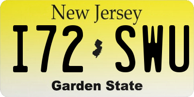 NJ license plate I72SWU