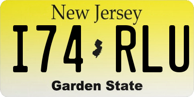 NJ license plate I74RLU
