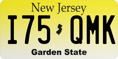 NJ license plate I75QMK
