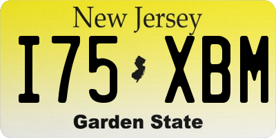NJ license plate I75XBM