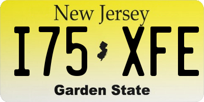 NJ license plate I75XFE