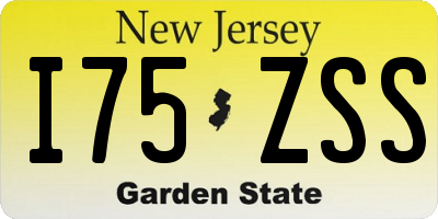NJ license plate I75ZSS