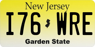 NJ license plate I76WRE