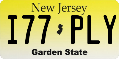 NJ license plate I77PLY