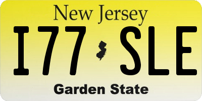 NJ license plate I77SLE