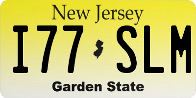 NJ license plate I77SLM