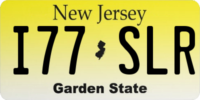 NJ license plate I77SLR
