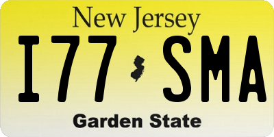 NJ license plate I77SMA