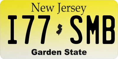 NJ license plate I77SMB