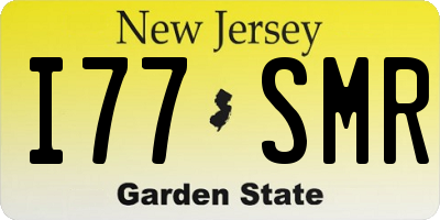 NJ license plate I77SMR