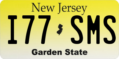 NJ license plate I77SMS
