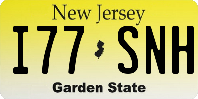 NJ license plate I77SNH
