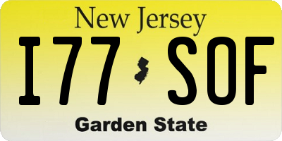 NJ license plate I77SOF