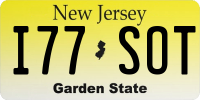 NJ license plate I77SOT
