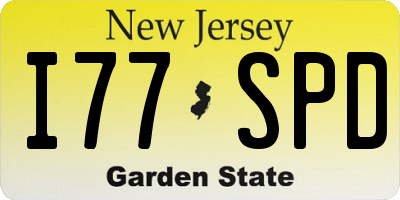 NJ license plate I77SPD