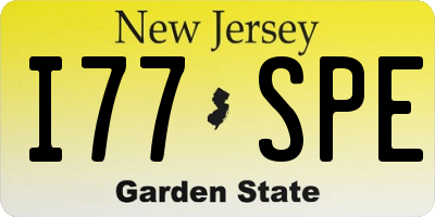 NJ license plate I77SPE