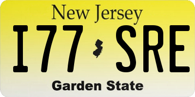 NJ license plate I77SRE