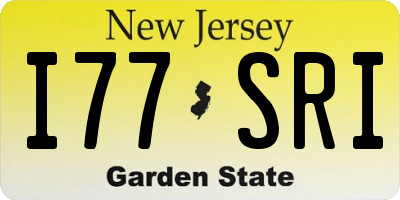 NJ license plate I77SRI