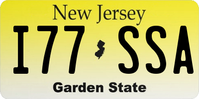 NJ license plate I77SSA