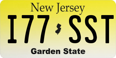 NJ license plate I77SST