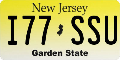 NJ license plate I77SSU
