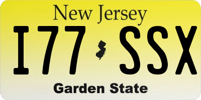 NJ license plate I77SSX