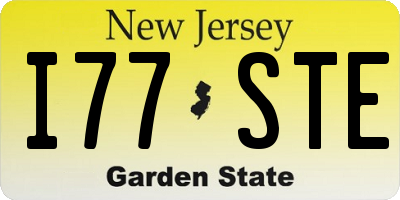 NJ license plate I77STE
