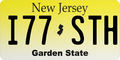 NJ license plate I77STH