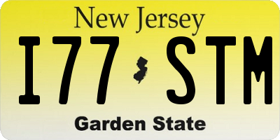 NJ license plate I77STM