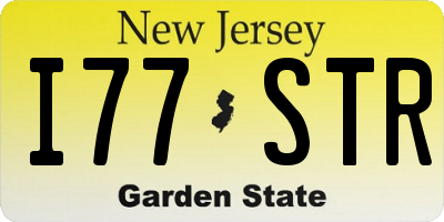 NJ license plate I77STR