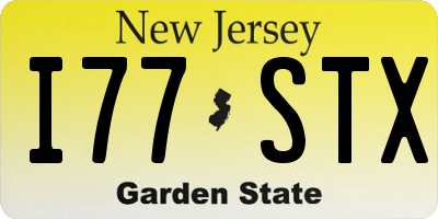 NJ license plate I77STX