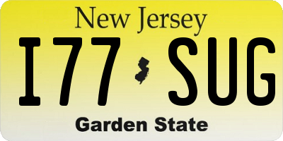 NJ license plate I77SUG