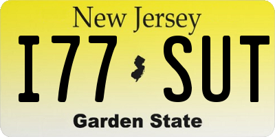 NJ license plate I77SUT