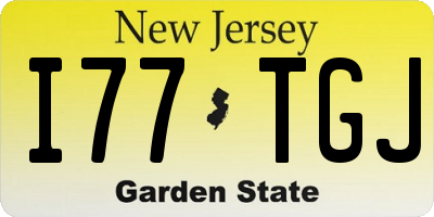 NJ license plate I77TGJ
