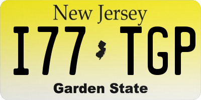 NJ license plate I77TGP