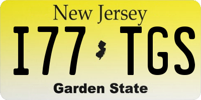 NJ license plate I77TGS