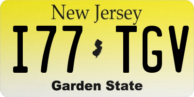 NJ license plate I77TGV