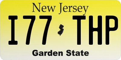 NJ license plate I77THP
