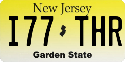 NJ license plate I77THR