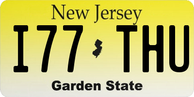 NJ license plate I77THU